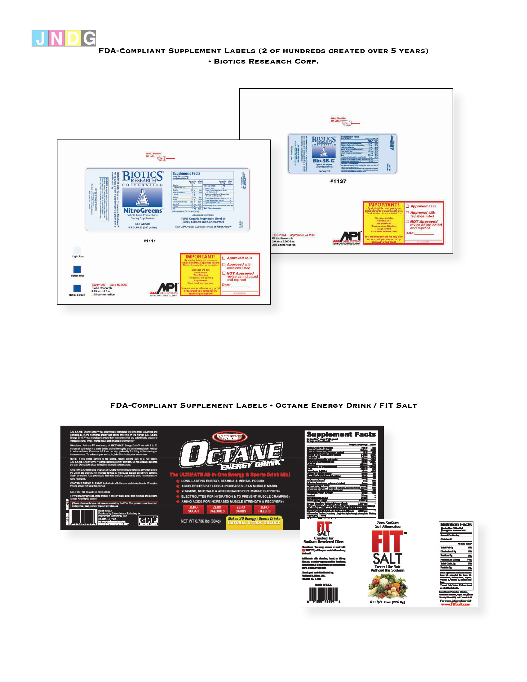 FDA-Compliant Dietary Supplement Labeling